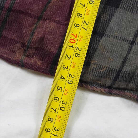 St. Johns Bay Mens XLT Red Plaid Flannel Long Sleeve Button Up Shirt Winter Warm - Picture 10 of 10